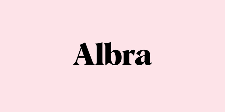 Пример шрифта Albra